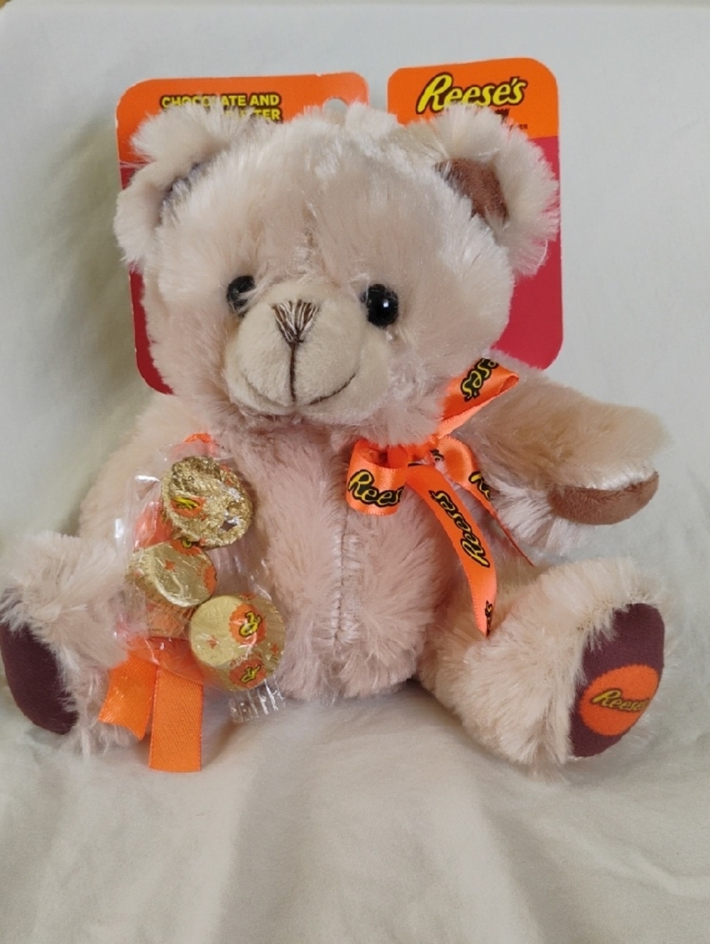 Reese's Plush Teddy Bear - Cream and Brown Stuffed Animal